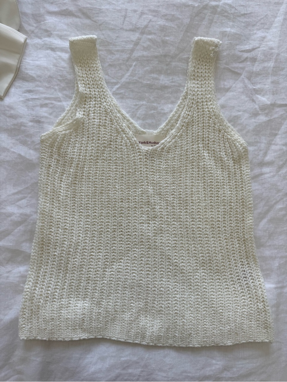 Cream Knit Tank Top